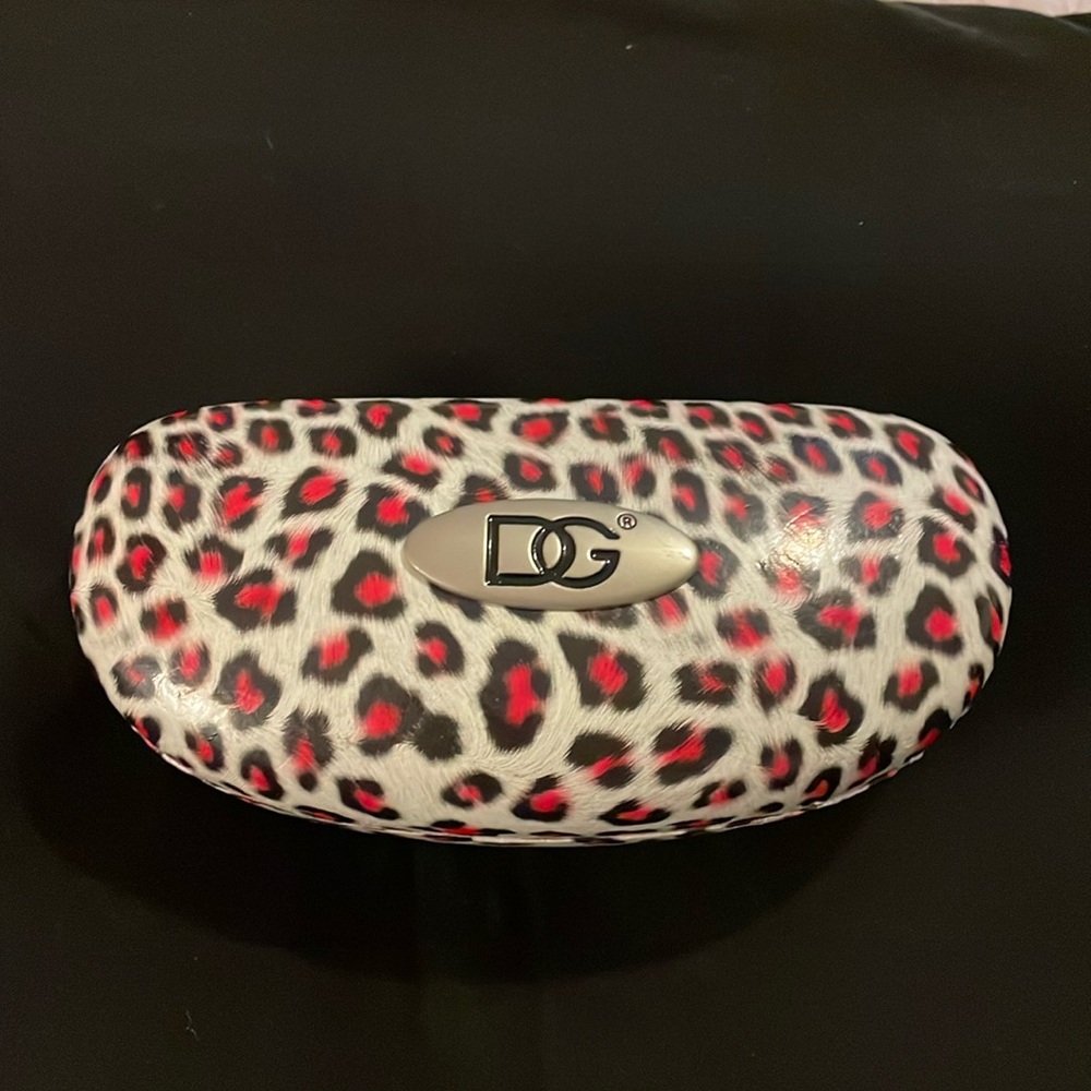DOLCE & GABBANA - eye glass case/ sun glasses case animal print EUC